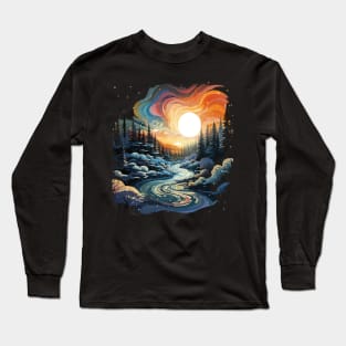 Winter Rainbow Long Sleeve T-Shirt